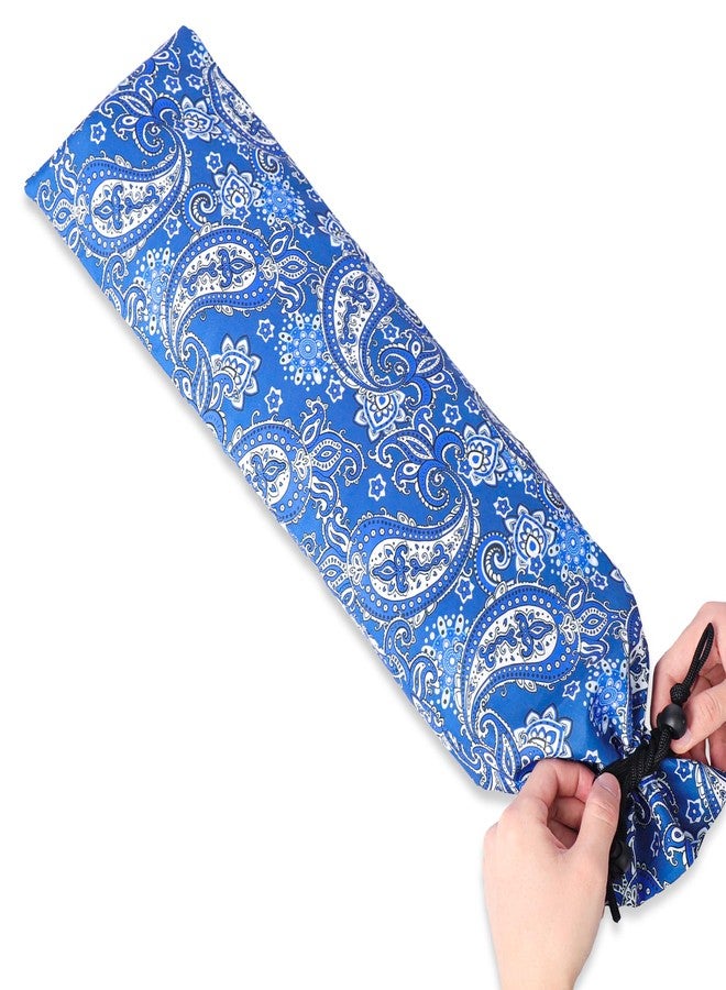 GUSTARIA Protective Sleeve for Mahjong Racks and Pushers,Blue Printed Mahjong Pusher Drawstring Bag(23.6 Inches) - Image 3